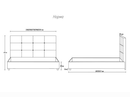 Кровать Димакс Норма Нуар 90х190