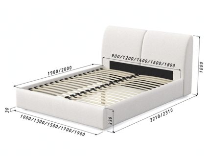 Кровать Арско Бекка Микрошеннил Frida 01