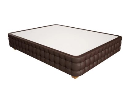 Кровать Mr.Mattress Twin Box экокожа Brown 180х190