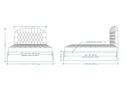Кровать Lonax Венеция велюр Dolly-3 200х200