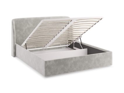 Кровать Сонум Nicole Микровелюр Светло-серый (с подъемным механизмом) 180х200