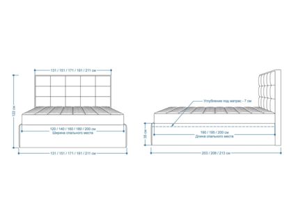 Кровать Lonax Адель велюр Dolly-3 200х200