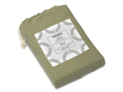 Наволочка Tkano Essential цвета шалфея с брашинг-эффектом 2 шт. 70х70