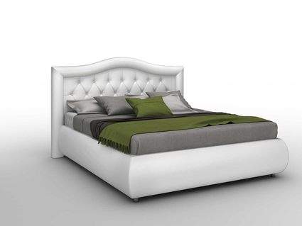 Кровать Sleeptek Premier 6 Экокожа White (с подъемным механизмом) 180х190