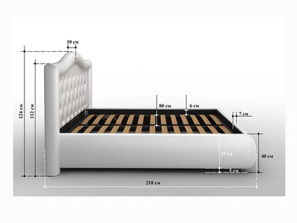 Кровать Sleeptek Premier 6 Экокожа White 266