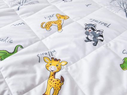 Комплект постельного белья Софи де Марко Зверушки (желтый) с одеялом 1,5-спальный